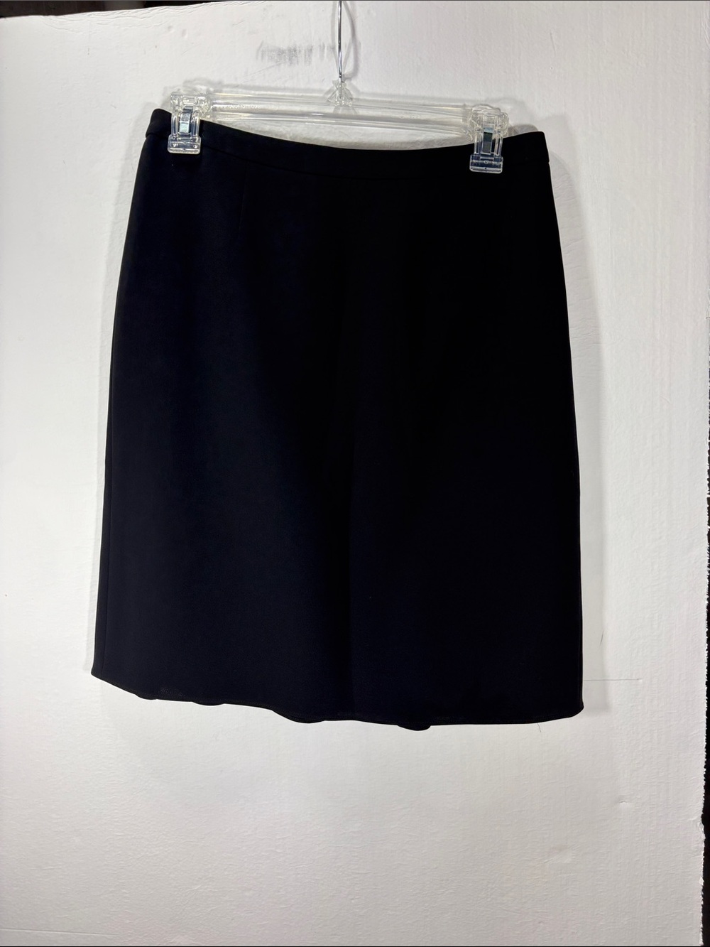 Ann Taylor Loft Midi Skirt Womens Black A Line Modest No Slit Career Casual